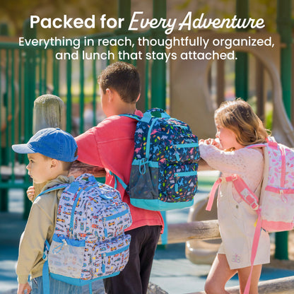 Bentgo Kids Prints Backpack - Sssnakes | Packed For Every Adventure - Everything In Reach, Thoughtfully Organized, And Lunch That Stays Attached
