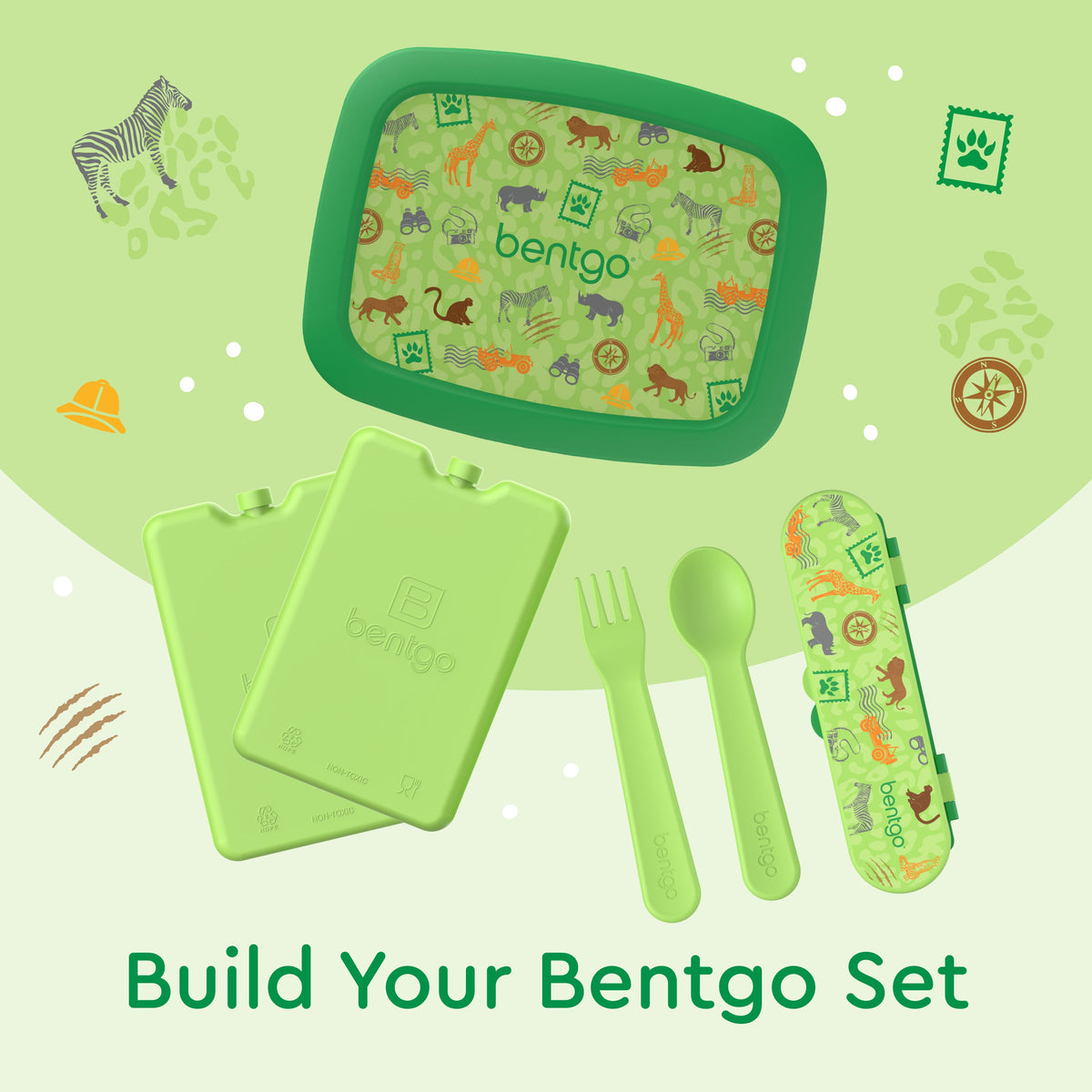 Bentgo® Kids Utensils Set - Safari | Build Your Bentgo Set