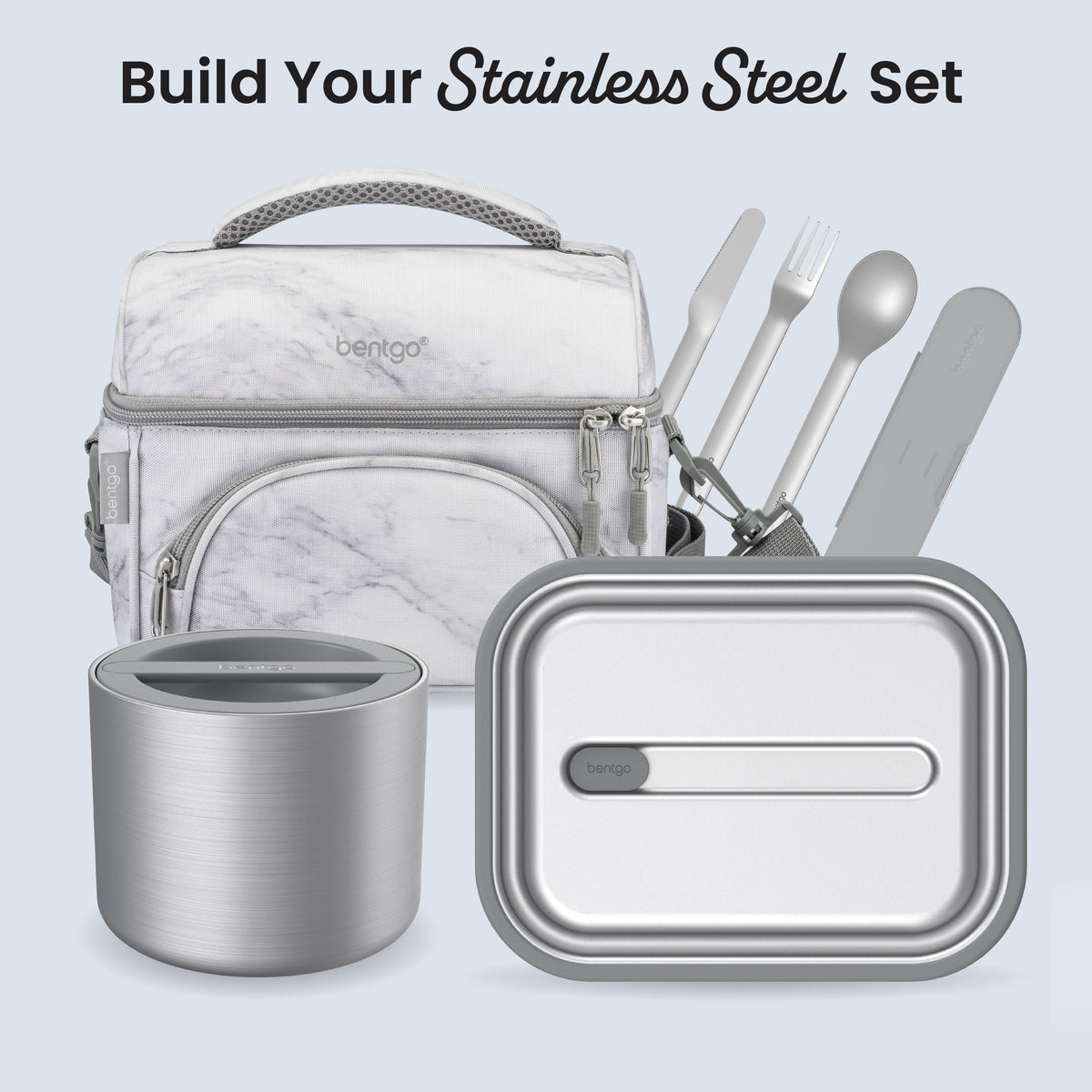 Bentgo® MicroSteel Lunch Box - Stainless Steel | Built Your Stainless Steel Set